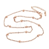 Brass Satellite Chains Necklaces for Women NJEW-D302-28RG-4