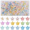 540Pcs 9 Colors Frosted Transparent Acrylic Beads FACR-YW0001-14-1