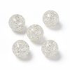 Transparent Crackle Acrylic Bead OACR-H019-02B-1
