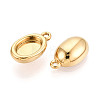 304 Stainless Steel Pendant Cabochon Settings STAS-N114-47G-2