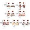 1Pair Leopard Print Heart Mother Sports Acrylic Dangle Stud Earrings EJEW-FS0001-22C-2