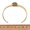 304 Stainless Steel & Natural Gemstone Cuff Bracelets for Women BJEW-JB14123-02-4