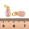 Brass Pave Cubic Zirconia Charms KK-K340-50G-05-3