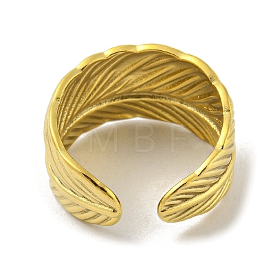 304 Stainless Steel Open Cuff Ring RJEW-C067-15G-1