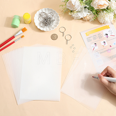 DIY Rectangle Plastic Heat Shrink Sheets Keychain Making Kits DIY-WH20010-13-1