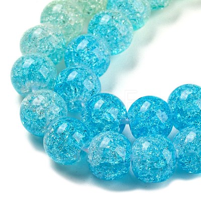 Spray Painted Crackle Glass Beads Strands DGLA-C002-8mm-10-1