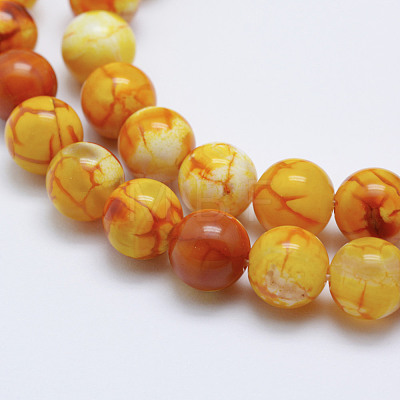 Natural Crackle Agate Beads Strands X-G-K203-88-8mm-1