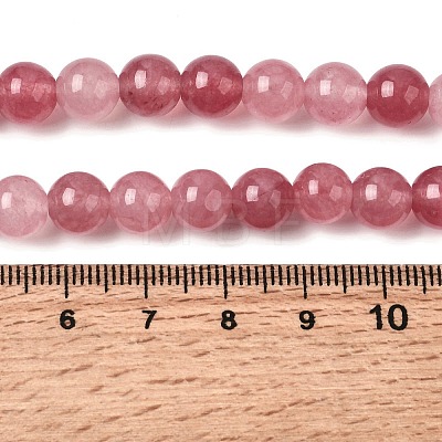 Natural White Jade Beads Strands G-H348-8mm-06-1