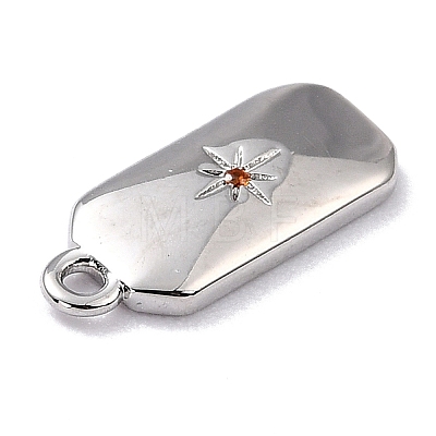 Brass Micro Pave Cubic Zirconia Charms ZIRC-I054-12P-1