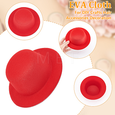 BENECREAT 8Pcs 8 Colors EVA Cloth Mini Hat Fascinator Base AJEW-BC0007-03-1