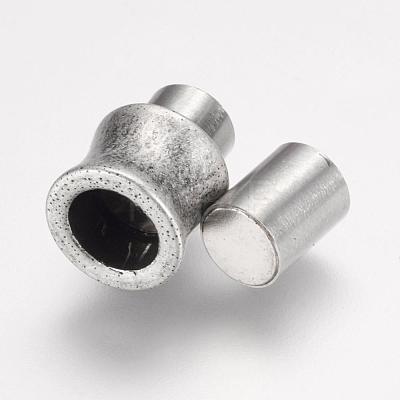304 Stainless Steel Magnetic Clasps with Glue-in Ends STAS-F124-04AS01-1