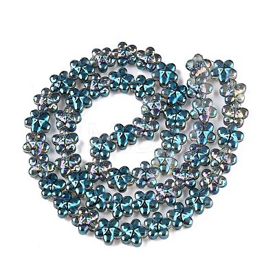 Electroplate Glass Beads Strands EGLA-T028-02N-1