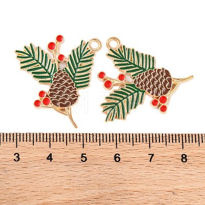 Golden Plated Alloy Enamel Pendants ENAM-Z017-06G-1