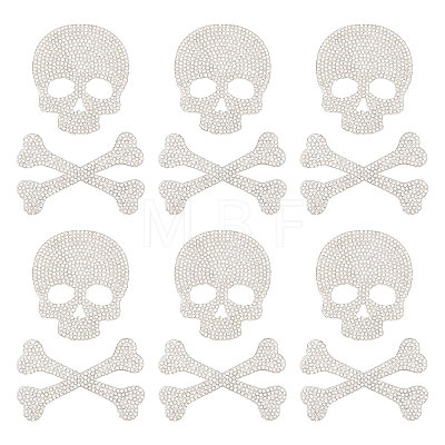 6 Sets Skull & Bone Hotfix Rhinestone FIND-PH0038-54-1