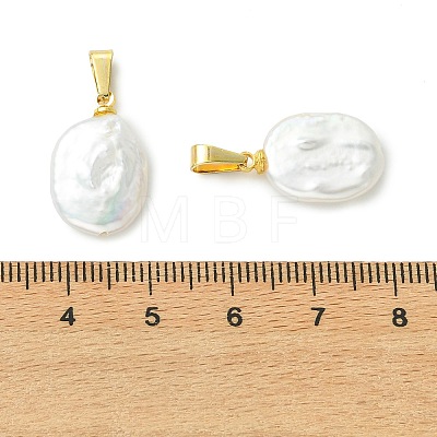 Natural Baroque Keshi Pearl Pendants PALLOY-JF05625-1