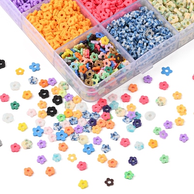 97.5G 15 Colors Handmade Polymer Clay Beads Set CLAY-YW0001-51-1
