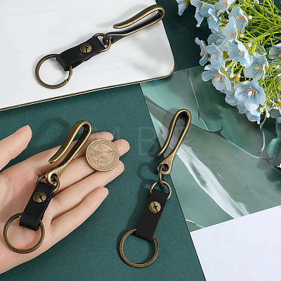 4Pcs Alloy U Shape Belt Hook Keychains KEYC-SC0002-19B-1