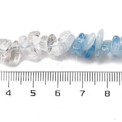 Natural Quartz Crystal & Aquamarine Beads Strands G-L610-A05-01-1