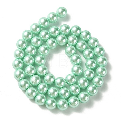 Eco-Friendly  Dyed Glass Pearl Round Bead Strands HY-A002-8mm-RB034-1