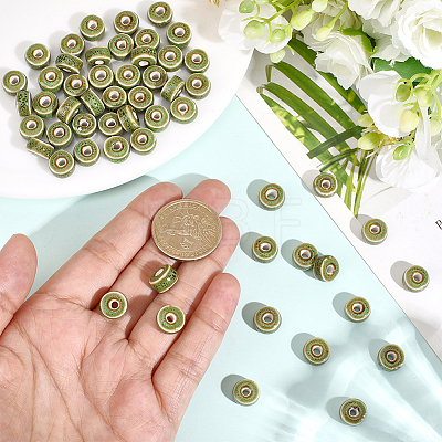 64Pcs Handmade Porcelain Beads PORC-PA0001-28C-1