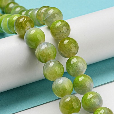 Dyed Natural White Jade Beads Strands G-F764-03A-1