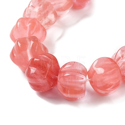 Cherry Quartz Glass Beads Strands G-K335-02E-1