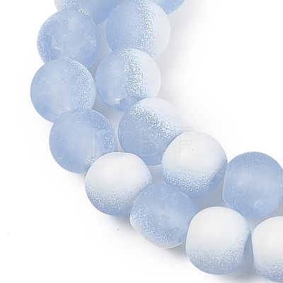 Frosted Crackle Glass Beads X1-GLAA-U001-8mm-M14-1
