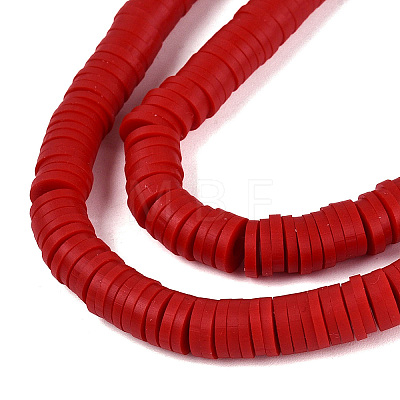Handmade Polymer Clay Beads Strands CLAY-R089-6mm-036-1
