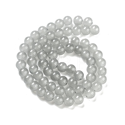 Imitation Jade Glass Beads Strands DGLA-S076-8mm-30-1