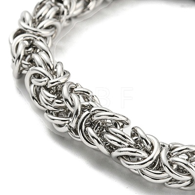 304 Stainless Steel Byzantine Chain Bracelet BJEW-C042-04P-1