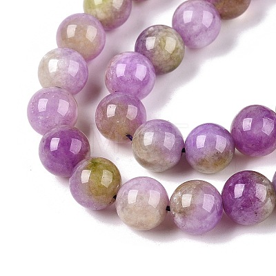 Dyed Natural White Jade Beads Strands G-T138-10mm-210-10-1