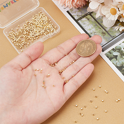 500Pcs Brass Spacer Beads KK-GO0002-03-1