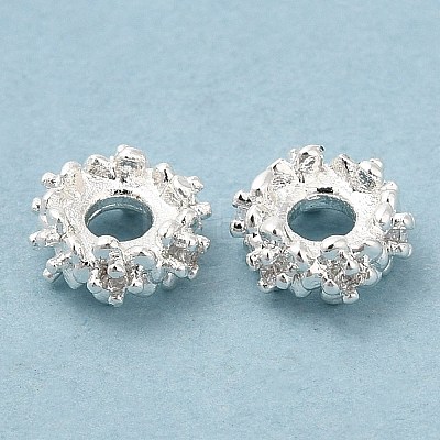 Rack Plating Brass Micro Pave Cubic Zirconia Beads KK-A186-01C-S-1