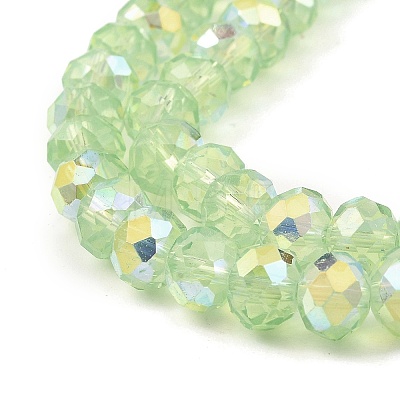 Baking Painted Transparent Glass Beads Strands DGLA-A034-J8mm-B02-1