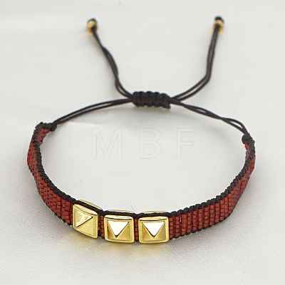 Glass Seed Braided Bead Bracelet BJEW-A121-24C-1