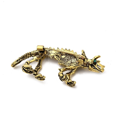 Alloy Rhinestone Brooches for Clothes JEWB-F042-11AG-1