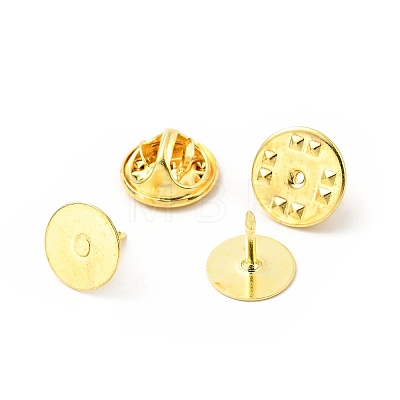 120Pcs Brass Lapel Pin Backs KK-J303-01G-1