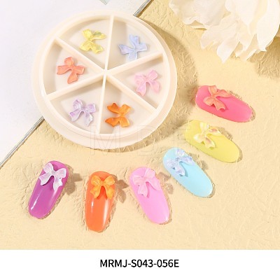 Resin Nail Cabochons with 6 Grid Disc MRMJ-S043-056E-1