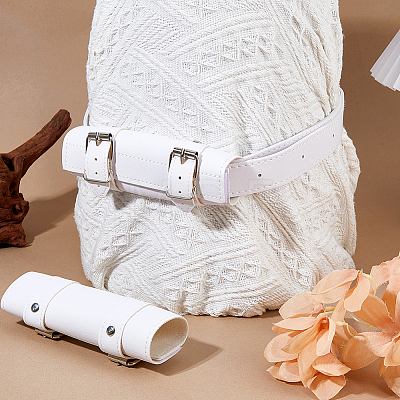 Medieval PU Leather Sword Holder Belts AJEW-WH0871-64A-1