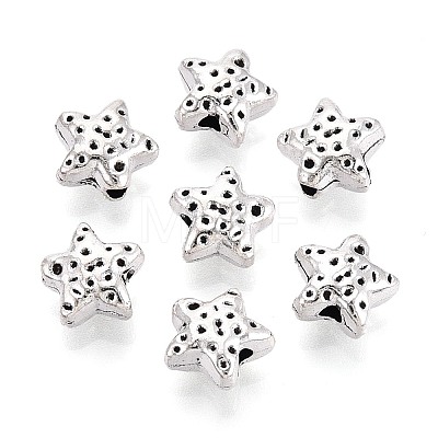 Textured Tibetan Style Alloy Beads PALLOY-N187-10AS-1