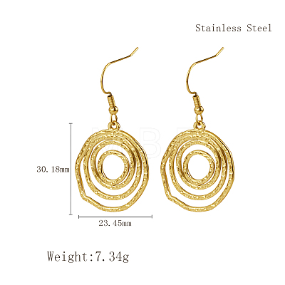 Stylish Stainless Steel Spiral Pendant Dangle Earrings for Daily Wear NP0587-5-1