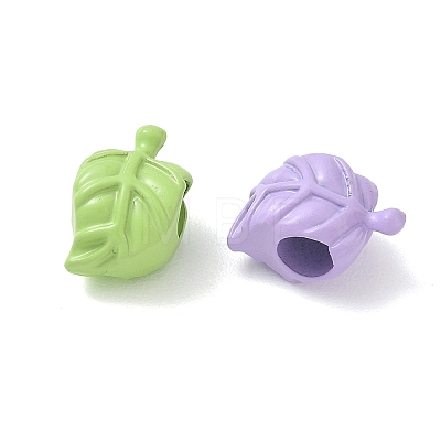 Spray Painted Alloy European Beads AL-CBA5B8E-01-1