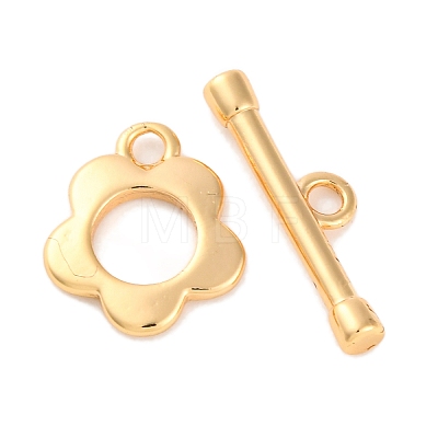 Rack Plating Eco-Friendly Brass Toggle Clasps KK-S403-14G-1