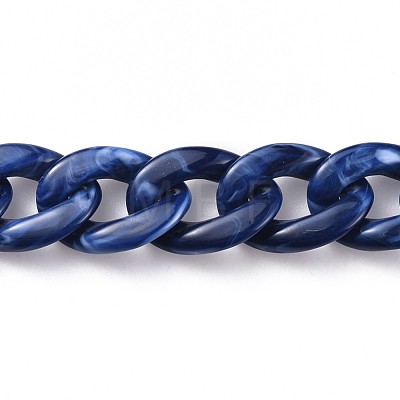 Acrylic Curb Chains X-AJEW-JB00505-03-1