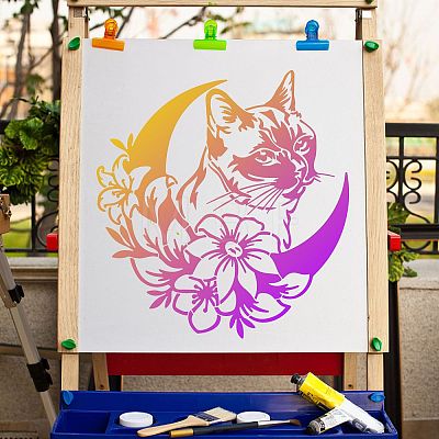 PET Plastic Drawing Painting Stencils Templates DIY-WH0244-069-1