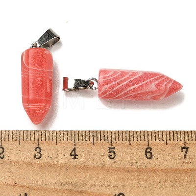 Synthetic Rhodochrosite Pendants G-Z067-07P-18-1