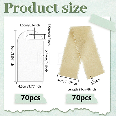 2 Bags 2 Styles Blank Arch Acrylic Hanging Seat Signs AJEW-WA0001-98-1
