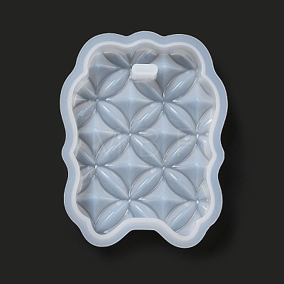 DIY Embossed Flower Pattern Pendant Silicone Molds DIY-G079-01B-1