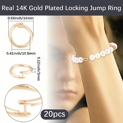 20Pcs Brass Open Jump Rings KK-BBC0023-10E-1