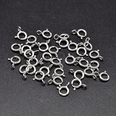 925 Sterling Silver Spring Ring Clasps STER-F014-06G-1